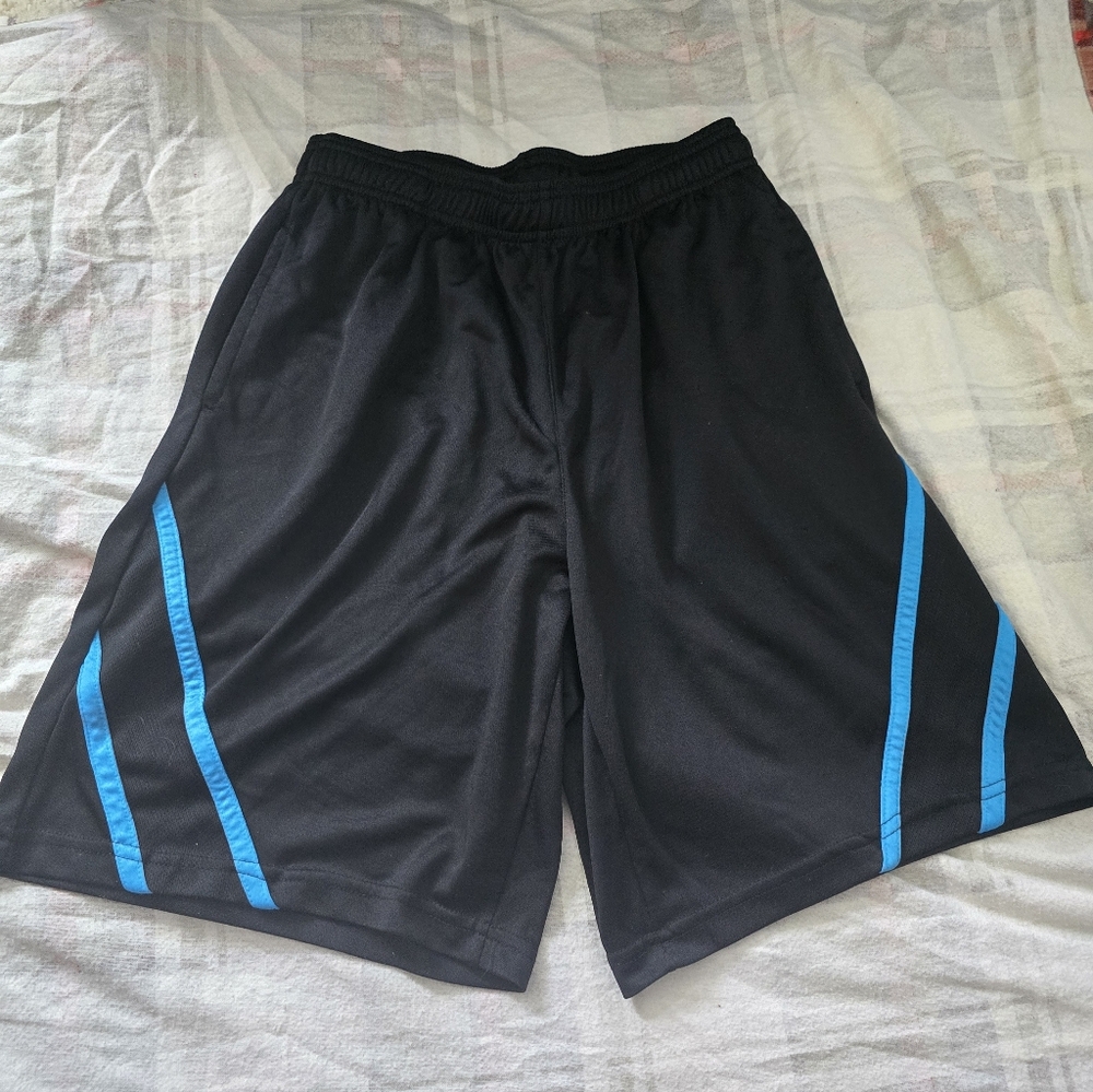 Tekgear, Drytek Size Medium Athletic Shorts, See Pictures, Black And Blue
